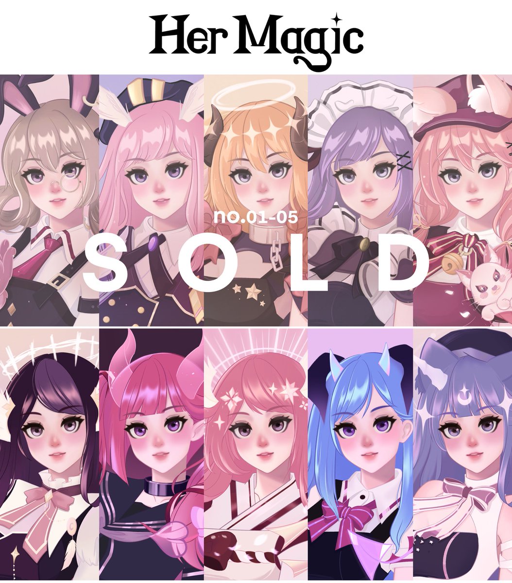 scnovvv's tweet photo. NEW DROP ‘Her Magic’ no.06-10 🔮✨

💖 https://t.co/ZJ2i6xQRbZ

Special event on this 24th April✨
There is a random activity to give away made-to-order pieces. ‘For No.1-10 holders only!’ (1p for lucky one, You can order whatever character you want)

#AnimeNFT #NFTJapan #waifu https://t.co/n9e3afYyct