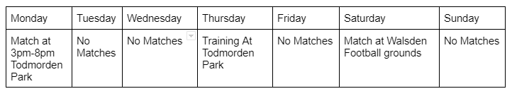Malloy23's tweet photo. List of what our week schedule is for this week!! https://t.co/1ZXQeGNDCz
