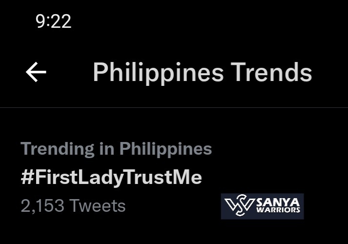 SanyaWarriors's tweet photo. 2.1k tweets as of 9:22 pm
#FirstLadyTrustMe @sanya_lopez @GMADrama @gmanetwork @akosi_LA @JojoNones @thou_ism https://t.co/zSEZDDfTRA