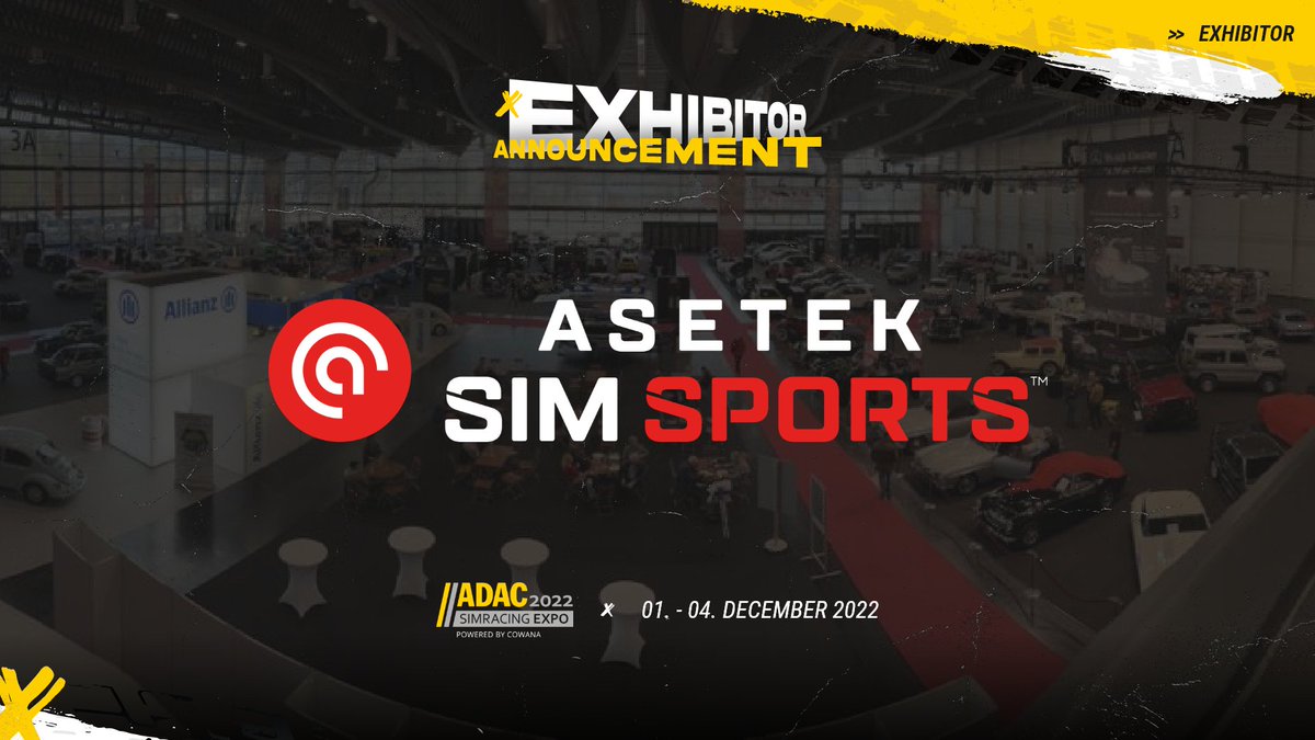 You likely have heard about all the good things regarding #SimRacing hardware they have been up to lately - at #SRE22, you'll be able to see for yourselves: Welcome to #SimRacingExpo, <a href="/AsetekSimSports/">Asetek SimSports</a>!
#Asetek #SimRacingHardware