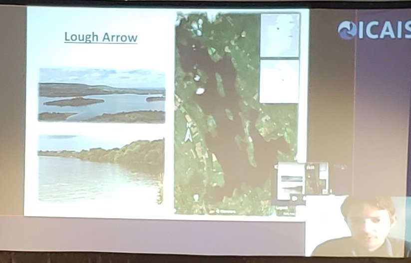 Our own Darren Garland beaming in to #ICAIS2022 all the way from Sligo, discussing elodea control measures on Lough Arrow. Great work, in conjunction with local anglers and IFI amongst others.