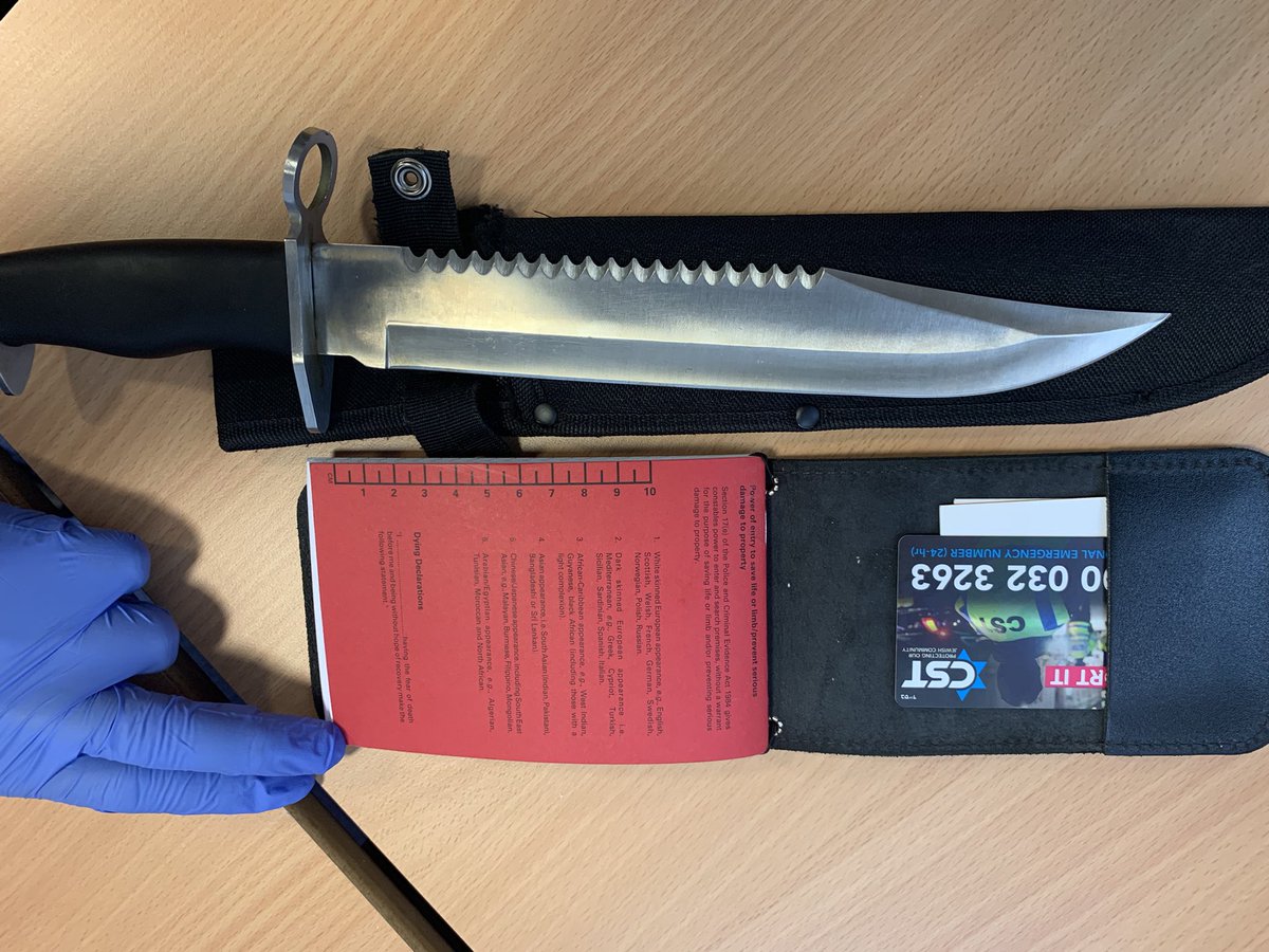 A Knife off the street; courtesy of your local Bobbies on the Beat! Found abandoned on INVER CLOSE, E9. #BobbiesOnTheBeat #LocalPolicing #SaferStreets