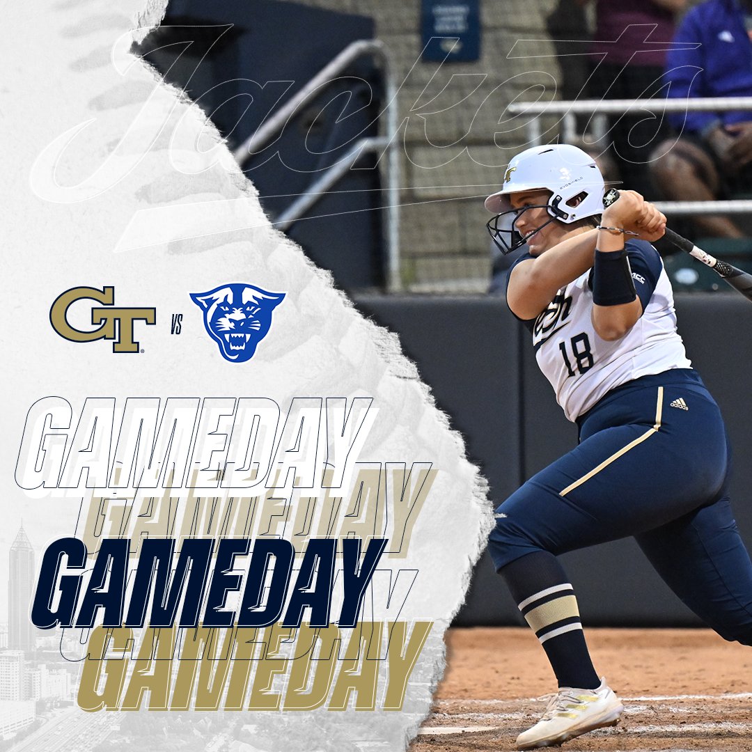 GaTechSoftball's tweet photo. 🥎𝐆𝐀𝐌𝐄𝐃𝐀𝐘🥎

🆚: Georgia State
⏰: 6⃣ p.m.
📍: Panthersville, Ga.
🏟️: Bob Heck Softball Complex
📈: https://t.co/uc2pm7LoVA

#BeGold /// #404Institute https://t.co/s1a9MXazna