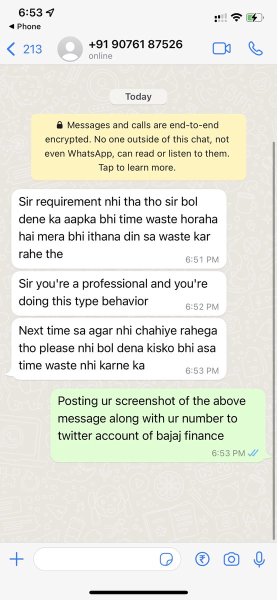 sunil_speedmath's tweet photo. @Bajaj_Finance ur executives of overdraft harass ppl https://t.co/sx8RVkLDfy