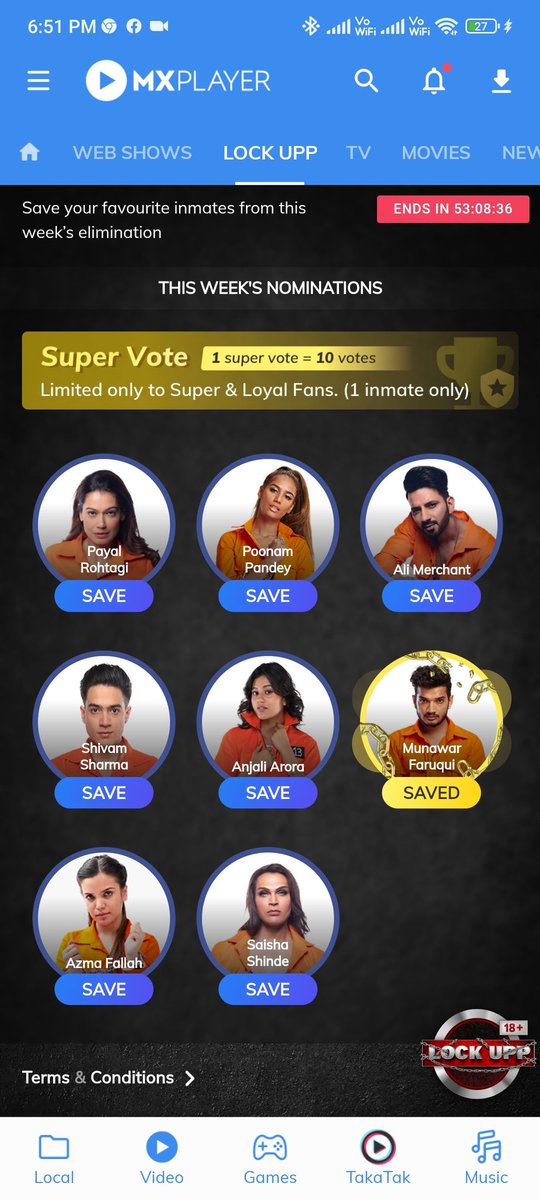 Saby1386's tweet photo. @altbalaji @munawar0018 Voted for one and only.. https://t.co/UtUz57zxrf