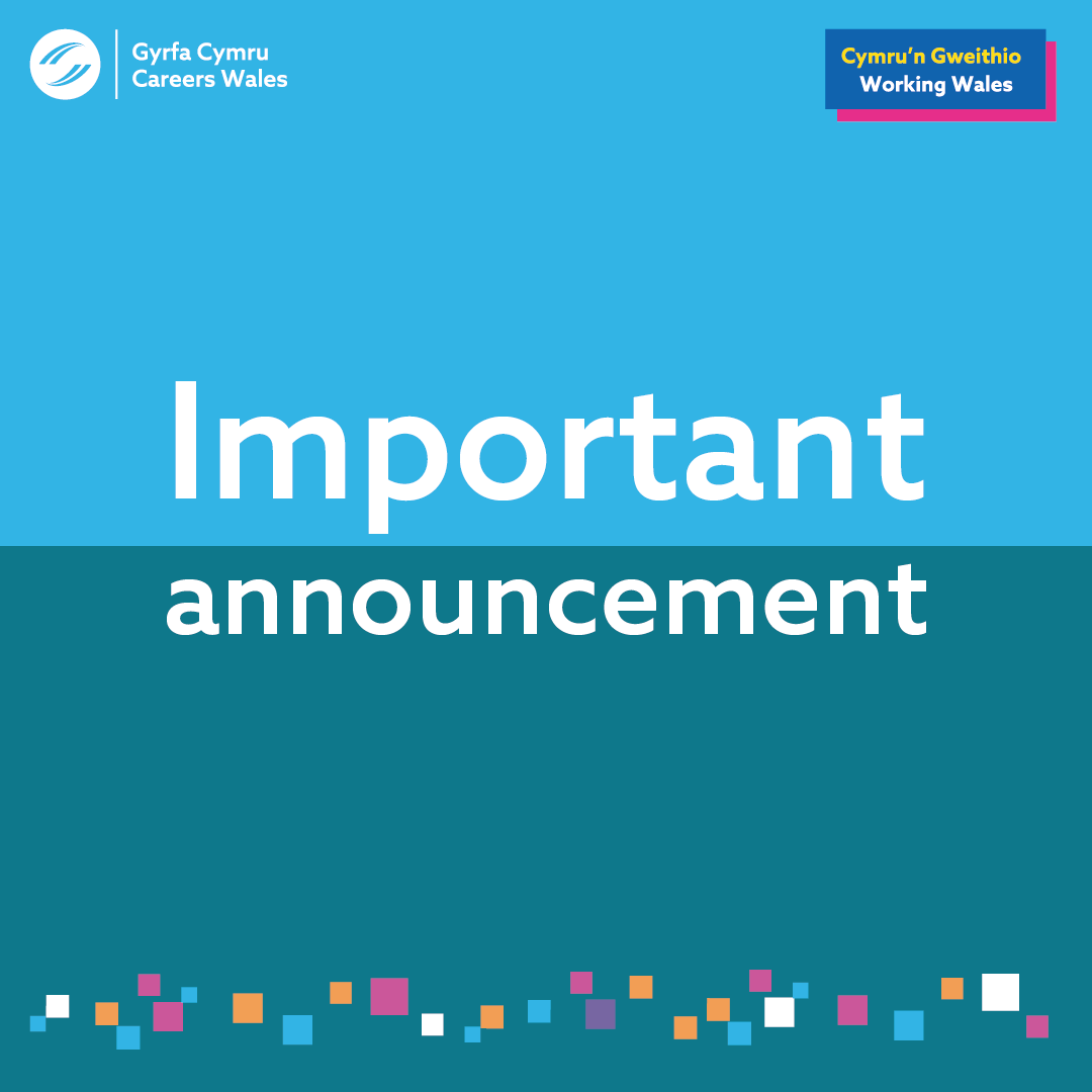 KateLizWilliams's tweet photo. Important notice: As part of a move to centralise @CareersWales social media channels, this account will be closing on 29 April.

You’ll now be able to keep up to date on our work with schools, employers and businesses via @CareersWales instead 🙂 Please RT to spread the word. https://t.co/pOi2O7acHg