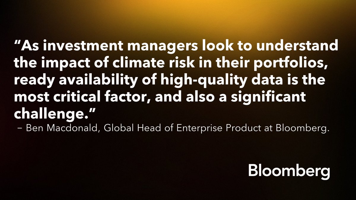 Today we announced an equity investment in leading climate financial risk data analytics provider, riskthinking.AI. bloom.bg/3rGAkw9