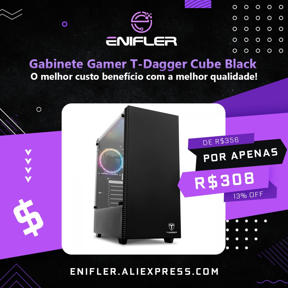 enifler_info's tweet photo. 🔥 Gabinete Gamer T-Dagger Cube Black - T-TGC305B
🎟️ Cupom: BR30
😱 Seguir a Loja »» R$308,99
✅ Link: https://t.co/Rq4jgB80gO
.
.
.
#gamer #pcgamers #pcgamer #pc #enifler #pcgamerbarato #memoriaram #eniflerinformatica #lojadeinformatica #informatica https://t.co/VAilmgzWNU