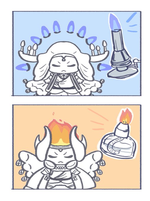 この燃え方の違い既視感あるなって思ったら理科で見たアレだった
#FF14   #お昼休みの息抜き 