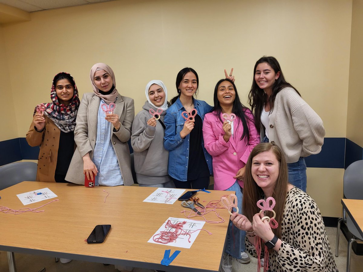 Our IEP students and instructors celebrated Spring season by making macramé bunnies last week 🐰🧶 #English #learnenglish #studyenglish #ingles #英語 #ingilizce #anglais #английский #studyinusa  انجليزي #تعليما_انجليزي# #duhoc #hoctienganh