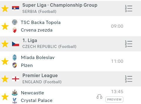 MONEYLINEMATH1S's tweet photo. #SOCCER ⚽🏴🇨🇿🇷🇸
⚽🇷🇸 CRVENA ZVEZDA (-1.5)
⚽🇷🇸 CRVENA ZVEZDA / BACKA TOPOLA
(OVER 3 GOALS)
⚽🇨🇿 PIZEN (1H TT OVER .5)
⚽🏴 NEW CASTLE / CRYSTAL PALACE
(OVER 2.5 GOALS)
#LETSSSGOOOOAALLLLLLLL⚽
#Gamblingtwitter #Bettingtwitter #Soccertips #Soccerbets #Futbolbets #Futbol https://t.co/k6zHbQ5U9r
