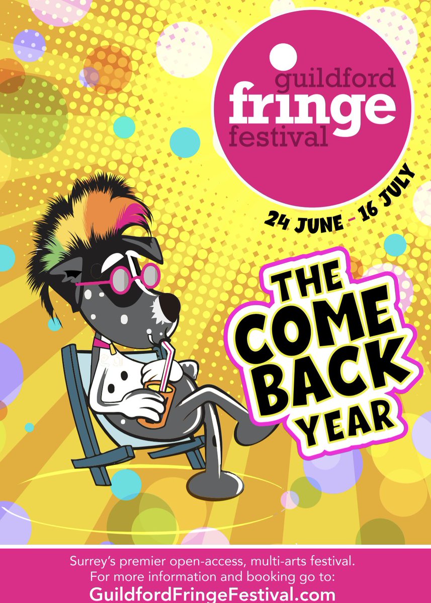 Artwork revealed for Guildford Fringe Festival 2022!!

All events are now on sale via our brand new website: GuildfordFringeFestival.com
Thank you to <a href="/DelSocialUK/">Delivered Social</a> for building it for us 💕

Get booking!!!