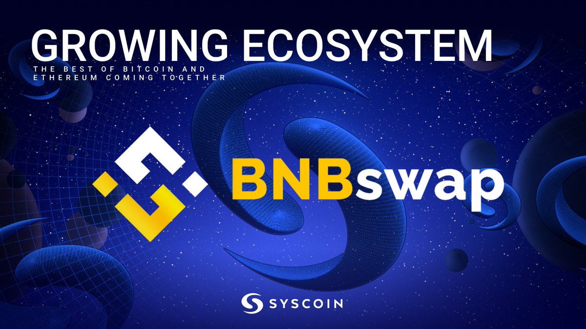 syscoin's tweet photo. 📢 New partnership!

@BNBSwap &amp; @BNBswapVentures will fund &amp; incubate the best new #Web3 projects to build &amp; launch on @Syscoin #NEVM. Their large community currently involves over 500 projects and broad social media reach.

🔗 https://t.co/9cC9g71Lx0

#Syscoin $SYS #dApps https://t.co/CYHJ7gSHqS