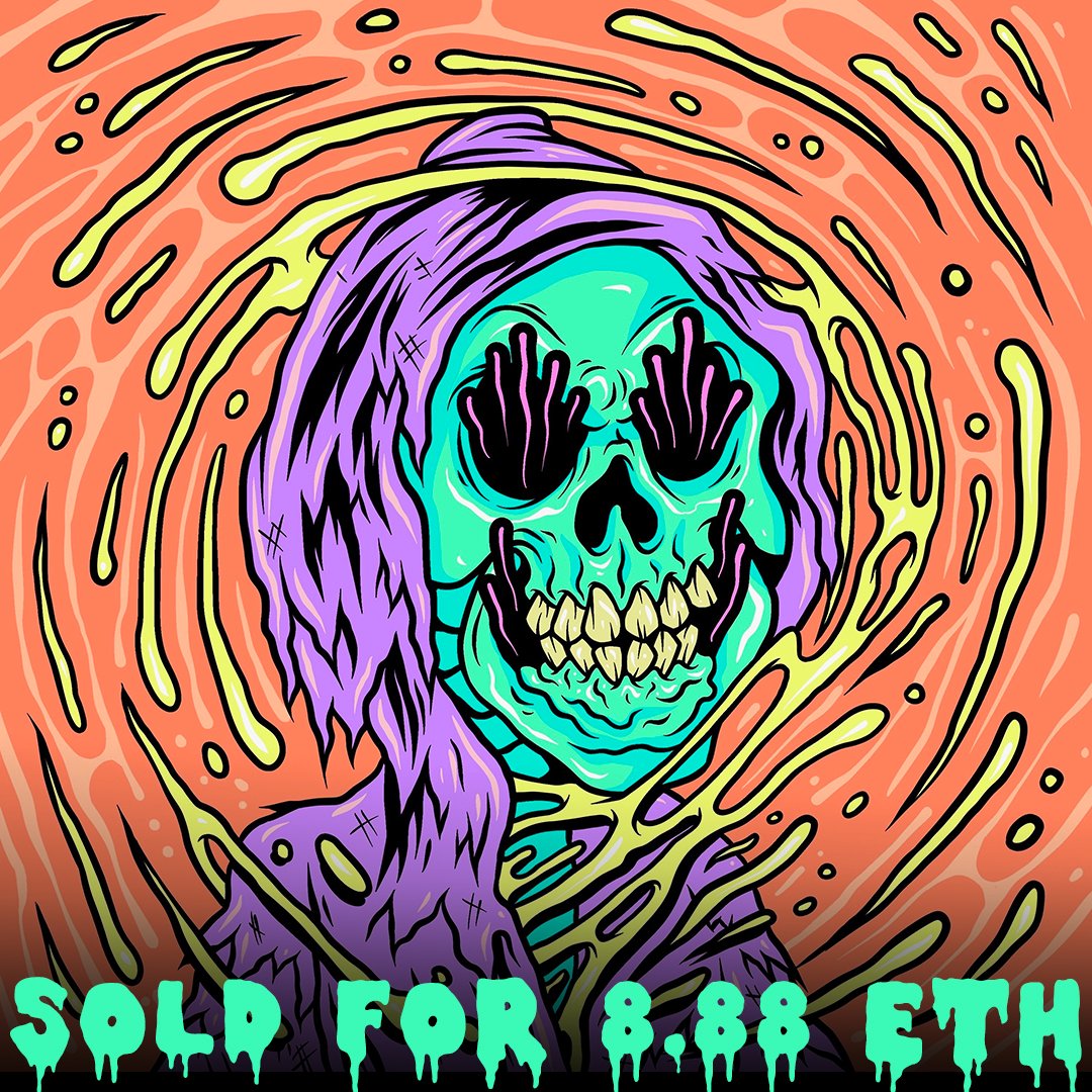 💀 ATTENTION SKULLS 💀

We have just had a NEW RECORD sale! 

The Legendary SOUL SUCKA #9267 
SOLD for 8.88 ETH !! 

Like &amp; RT - share everywhere! 

WAGMI!!! 🚀

#ToxicSkullsClub #ToxicSkulls #NFTs #NFT #NFTCommunity #ToxicFollowToxic