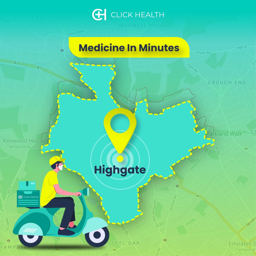 #Highgate We  deliver medicines in as little as 2 hours. ⏲️  Order online now and choose from 1000's of over-the-counter and prescription medicines, and leave the rest to us!