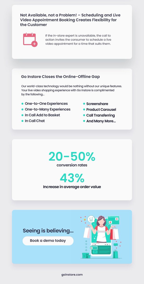 Want to get started with live video shopping, but not quite sure where to begin? 🤔

Check out this explainer from Go Instore, and learn about how we support your customer journey from start to finish.

#LetsGo