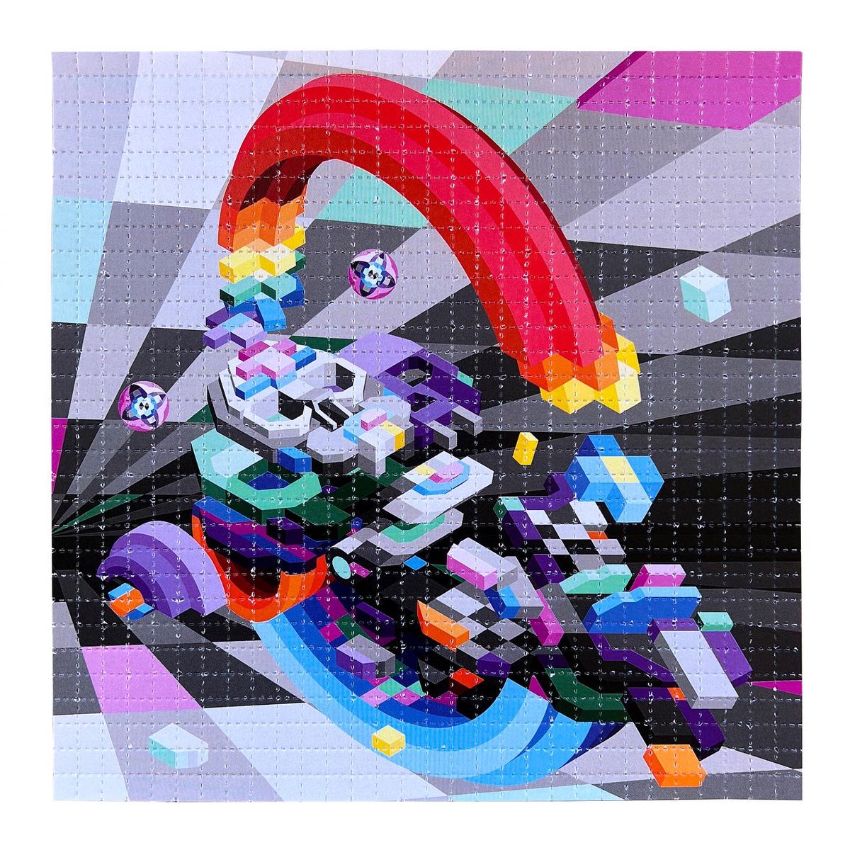 “Doomsday” • LE Blotter Print of 100 • Signed and Numbered • Link in bio 🚲🌈✨#BicycleDay #420day #lsd #psychedelicart #blotter #mfdoom #doomsday #abstractart