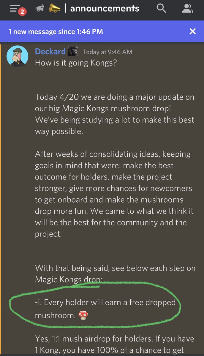 One thing I gotta say is, the <a href="/ChilledKongs/">Chilled Kongs</a> team ALWAYS listens to the community and delivers. Mushrooms are coming and it’s 1 for every kong you hold!! LFKong!! 🍄🥶

#NFTCommmunity #ChilledKongs #Kongress