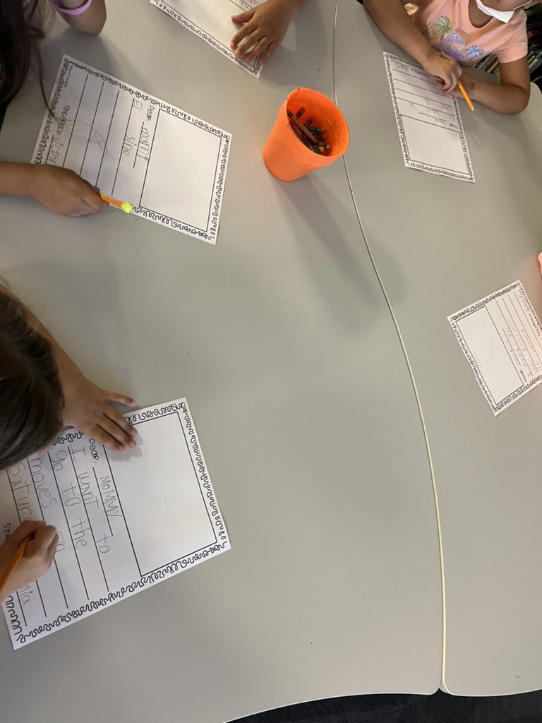 We are reading our final #armadilloaward book Saturday <a href="/ogemora/">✨Oge Mora✨</a> and writing letters to our family of what we would like to do on a Saturday. <a href="/VoigtLibrary/">Voigt Library</a> <a href="/VoigtAIA_RRISD/">Voigt AIA</a>