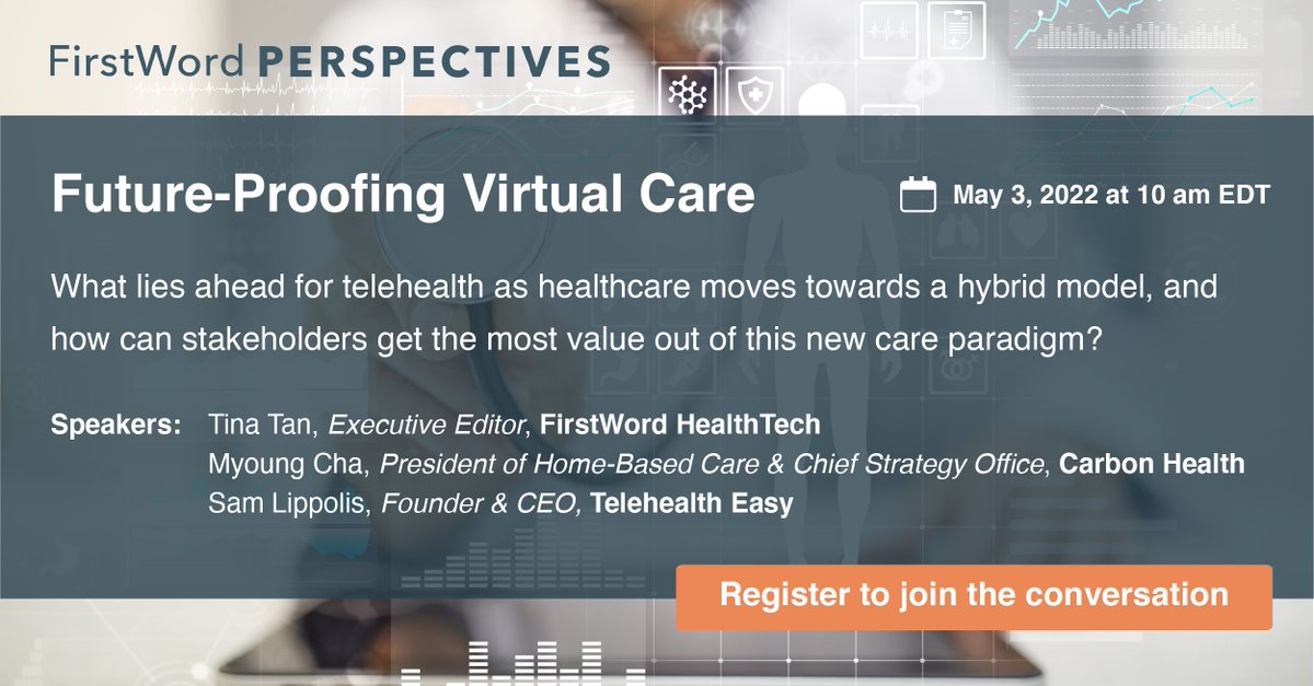 #digitalhealth experts discuss the direction #telehealth is heading post-pandemic; challenges & opportunities to drive #virtualcare; and ingredients for creating the optimum virtual-first care model that brings value to all stakeholders. Register for free: https://t.co/jNSkFGIWr4 https://t.co/EY8iksgWTR