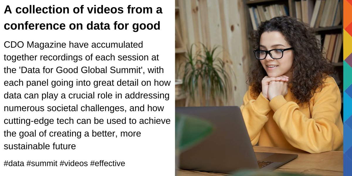 After the recent 'Data for Good Global Summit', <a href="/magazine_cdo/">CDO Magazine</a> have published videos on each presentation and panel at this conference.
Give them a watch to discover expert opinions on data's effectiveness!
buff.ly/3JqjwiW
#data #summit #videos #effective