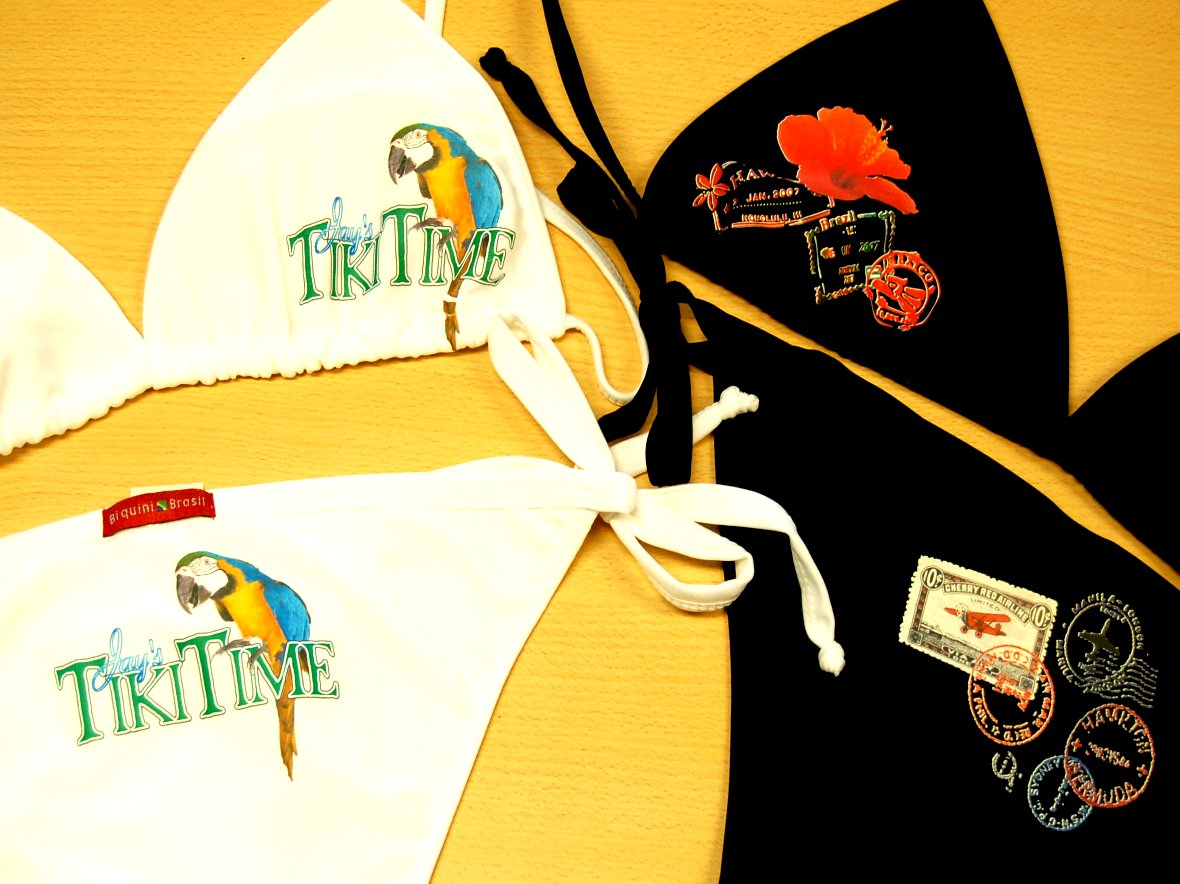 Offer personalised swimwear, and meet the demand for something different…. Create a bespoke designer look! Perfect for fashion, swimming clubs, health clubs &amp; brand merchandising. #Transfermedia #TheMagicTouch #Designer #Branding