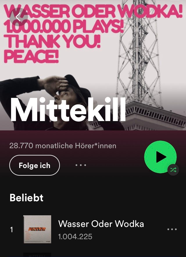 modul_8's tweet photo. Ist es Wasser oder Wodka? 
...das fragten sich bisher über 1 Million Hörer auf Spotify  https://t.co/Z9SaEc9T27 
@Mittekill #mittekill https://t.co/7cqexPHs1Q