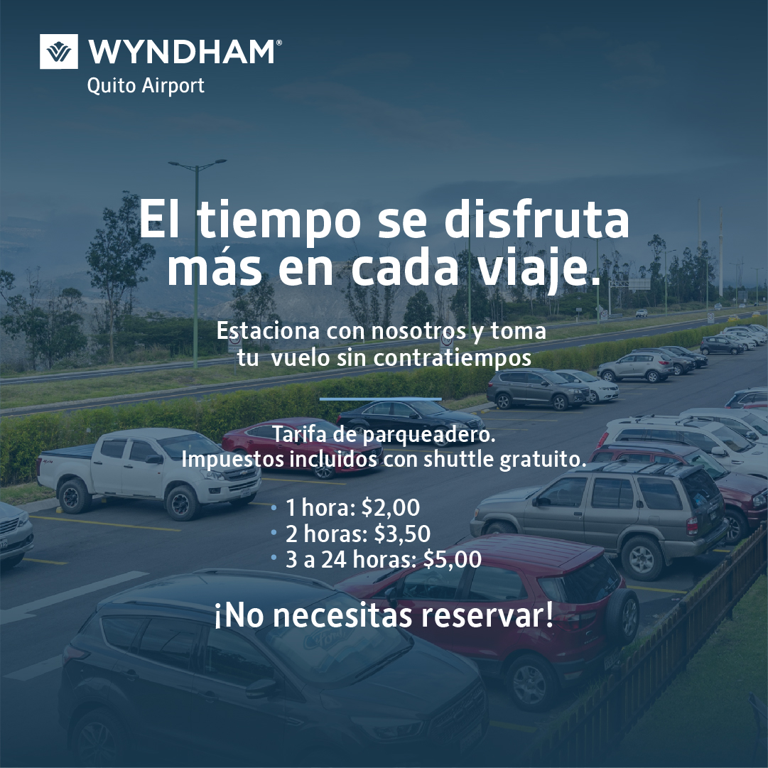 🚗Estaciona con nosotros y toma tu vuelo✈️ sin contratiempos. ¡No necesitas reservar😉! Información: 0967285242📲

#wyndhamquito
#airport
#parking
#bestoftheday