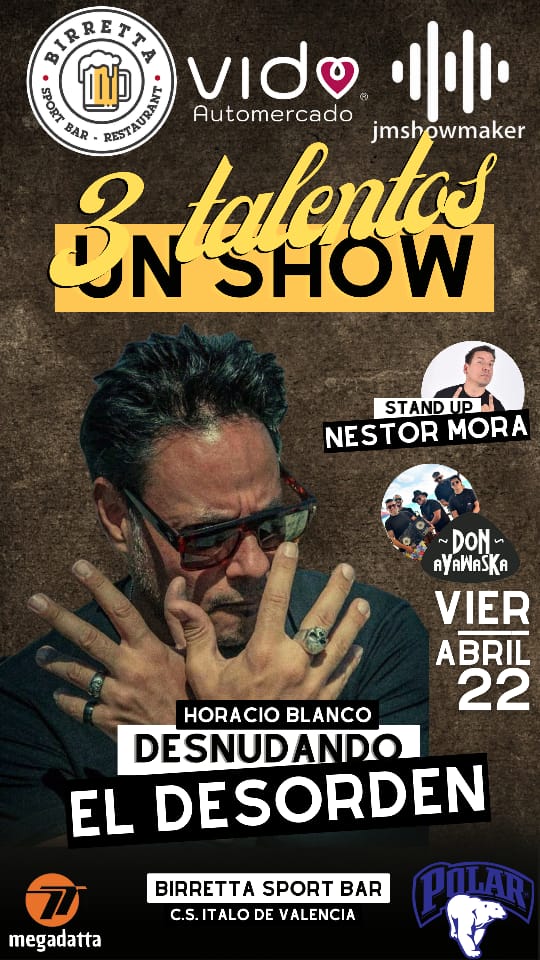Este viernes 22 a las 8:00 pm estaremos en vivo junto a <a href="/horaciodesorden/">Horacio Blanco</a> en #birreta en el <a href="/CENTROITALO_VAL/">CENTRO SOCIAL ITALO</a> #desnudandoaldesorden
