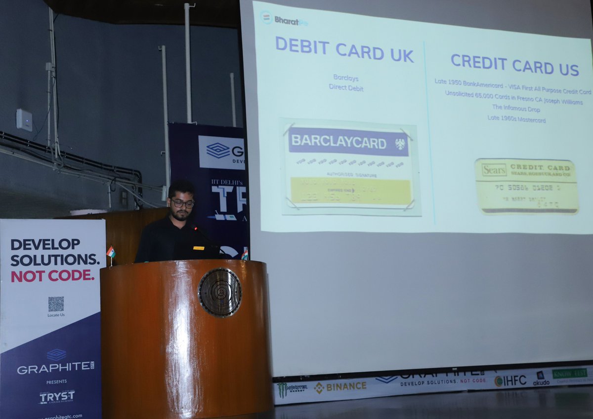 We are happy to share that Shashvat Nakrani, our Founder, was a Keynote speaker at @IITTryst’, a 3-days long Annual Science &amp; Technology festival conducted by <a href="/iitdelhi/">IIT Delhi</a>,on 17th April, 2022. He spoke to students about “Revolutionizing the Fintech Industry”.
#bharatpe #fintech