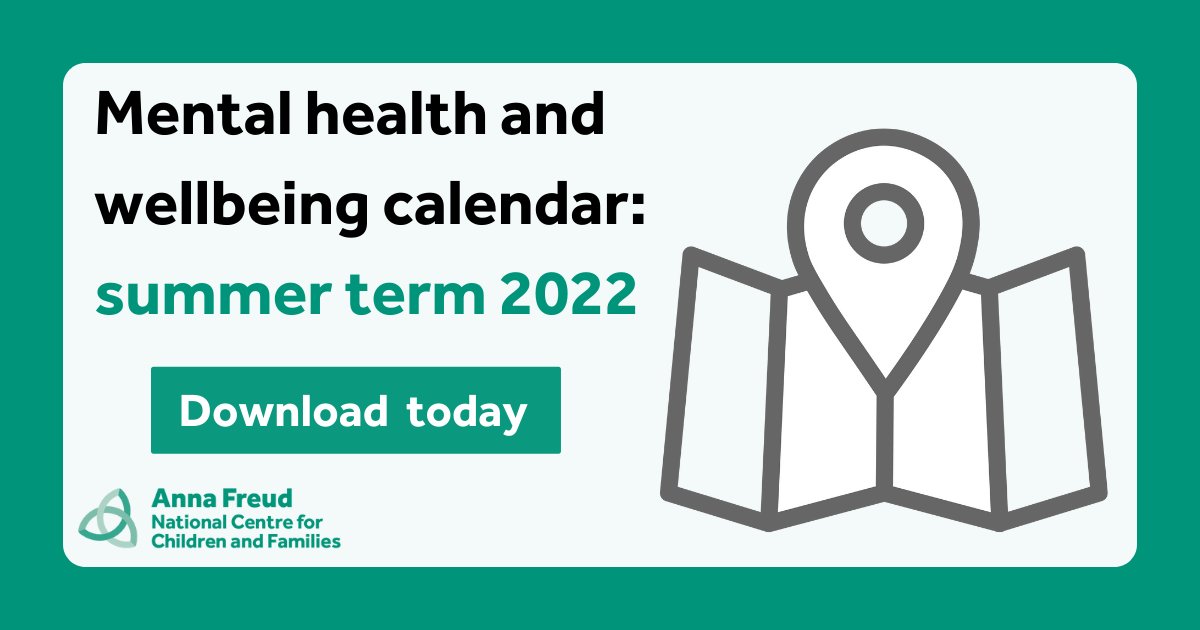 Plan your wellbeing activity for the summer term with this free calendar from #MentallyHealthySchools. It features mental health awareness days and themes, with free resources and activity suggestions for each one. Download now👉bit.ly/3Md9P9a