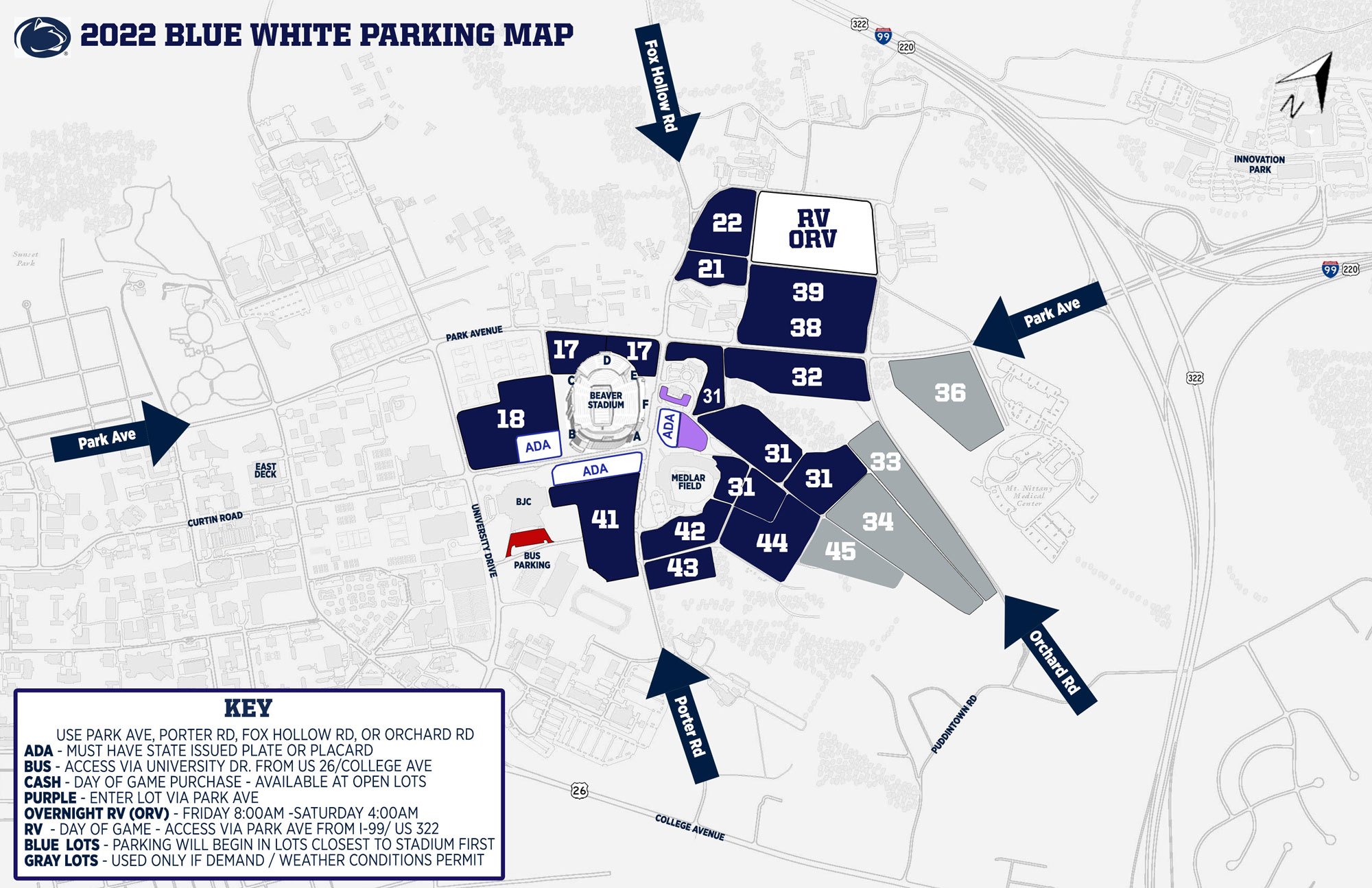Penn State Football Parking Map Nittany Lion Club (@Nittanylionclub) / Twitter