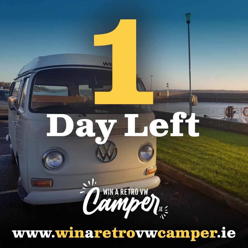 winavwcamper's tweet photo. There's just 𝟭 day left until our @ClannGAA #WinARetroVWCamper draw takes place! ⏳

For your chance to win a 1968 VW Westfalia campervan, buy a ticket for our fundraiser here 👉🏻 https://t.co/IAaRVwLVft

You'll also be supporting our charity partners, @LauraLynnHouse &amp; @IMNDA ❤️ https://t.co/WeWJHbWgjM