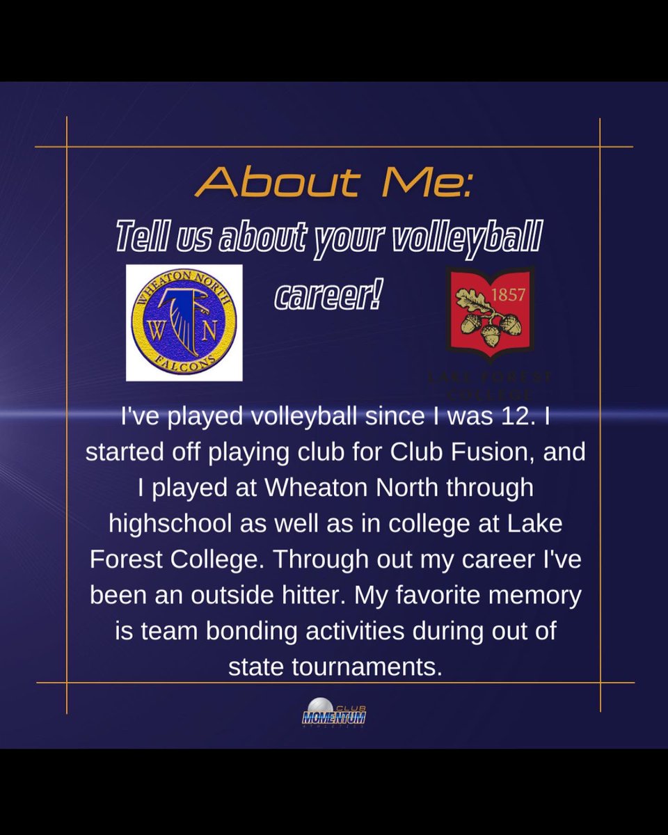 ClubMomentum's tweet photo. Taking this week to spotlight two coaches who coach multiple teams and step in where needed! Today is Coach Deb! I am the head coach for spring season, and I manage our social media accounts here at Club Momentum! https://t.co/MN7AVTxJ1J