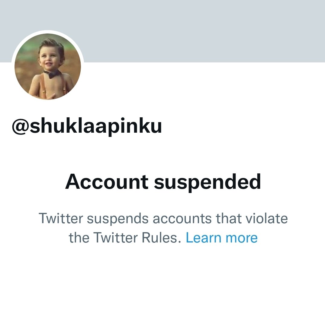 Why is @shuklaapinku account suspended again...?
@TwitterIndia
@Twitter  @paraga 😡😡
क्या सनातनीयो का अकाउंट सस्पेंड करने के लिए ही बना 😡 सच बोलना गुनाह है क्या सोशल मीडिया पर 
restore their account again 👍