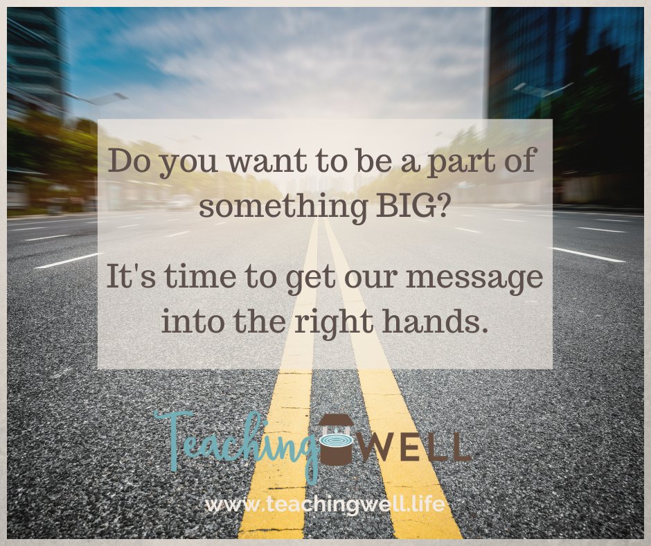 Do you want to be a part of something big? - mailchi.mp/teachingwell/s…