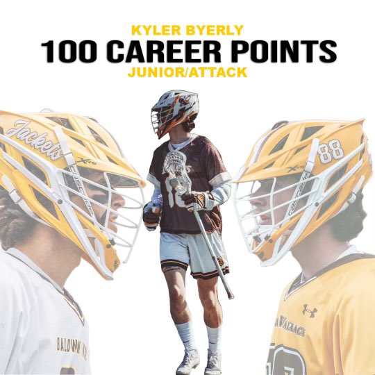 bw_mlax's tweet photo. Another Yellow Jacket milestone! 

The Pittsburgh native just surpassed 100 career points. Many more to come for #88 

#GritWearsGold https://t.co/lPuR0zLZvZ