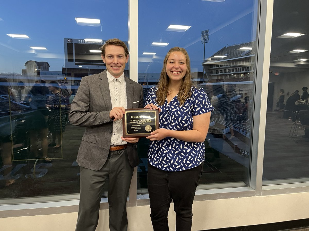 silviculture's tweet photo. Extremely proud of Elizabeth Baach who has successfully defended her thesis and was recognized as this years  Moering Award winner for outstanding MS student in Forestry. https://t.co/vNUmPywvuh
