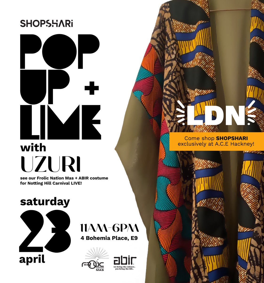 jpoteon's tweet photo. Come SHOP, LIME, Vibe with us in Hackney this Saturday! We’d love to see you! We’ll also be showcasing UZURI in all her glory. If you would like to buy and collect or have us ship directly to you, email us at SHOPSHARITT@gmail.com. https://t.co/yB3ZzAeR1o