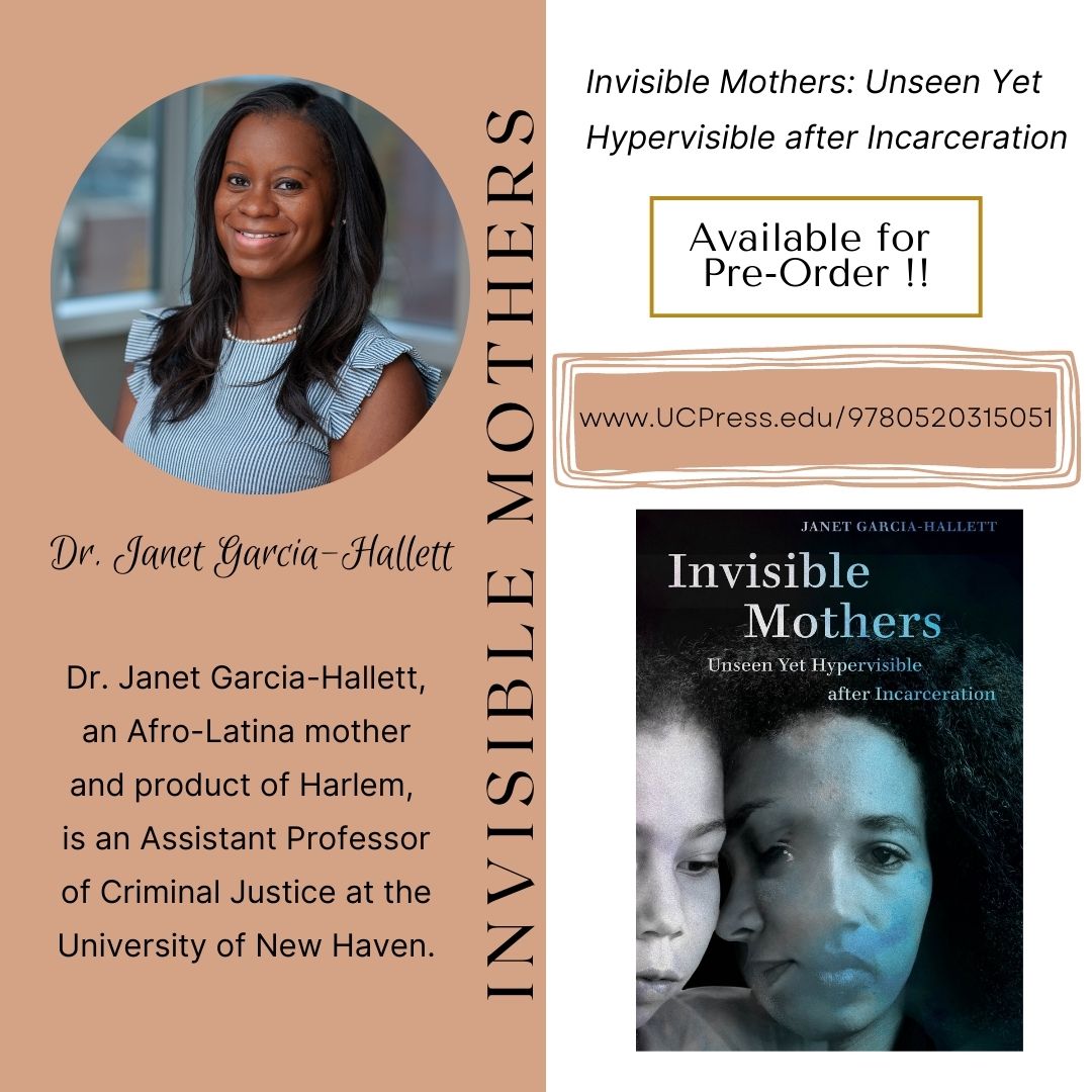 IT'S OFFICIAL!! MY BOOK IS AVAILABLE FOR PRE-ORDER!!  "Invisible Mothers" shares the traditionally silenced voices of formerly incarcerated mothers of color. To pre-order with <a href="/ucpress/">University of California Press (is on Bluesky)</a> click: bit.ly/3jRXNpA

#MustRead #AcademicTwitter <a href="/Momademia/">Academic Mom, PhD</a>