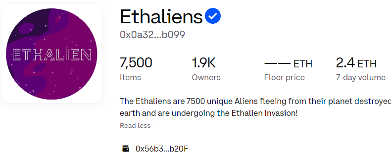Genesis <a href="/EthaliensNFT/">Ethaliens Rug</a> and <a href="/EthaliensNFT/">Ethaliens Rug</a> VOX are BOTH verified on @Coinbase_NFT! 🚀 

Check out the links to the Collections below!☑️

#AlienInvasion

nft.coinbase.com/collection/eth…
