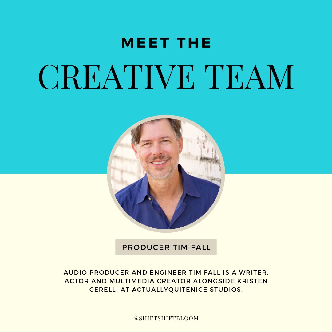 ShiftShiftBloom's tweet photo. Meet our podcast producer, Tim Fall 👋🏻

Audio producer and engineer for Shift Shift Bloom, @trfall is a writer, actor and multimedia creator alongside Kristen Cerelli at ActuallyQuiteNice Studios.

Follow Tim or check out his website at https://t.co/t7ALkY1fCW!

#podcastproducer https://t.co/vAtW75fwqZ