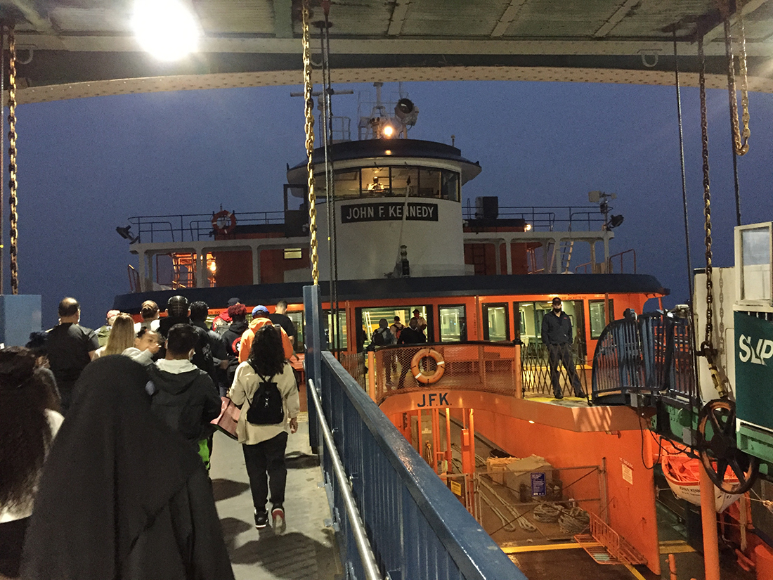 The last time I went to Staten Island 2021 the ferry is the J.F.K which was decommissioned and now owned by   Pete Davidson and Colin Jost. https://t.co/NmrvXYu7Wm