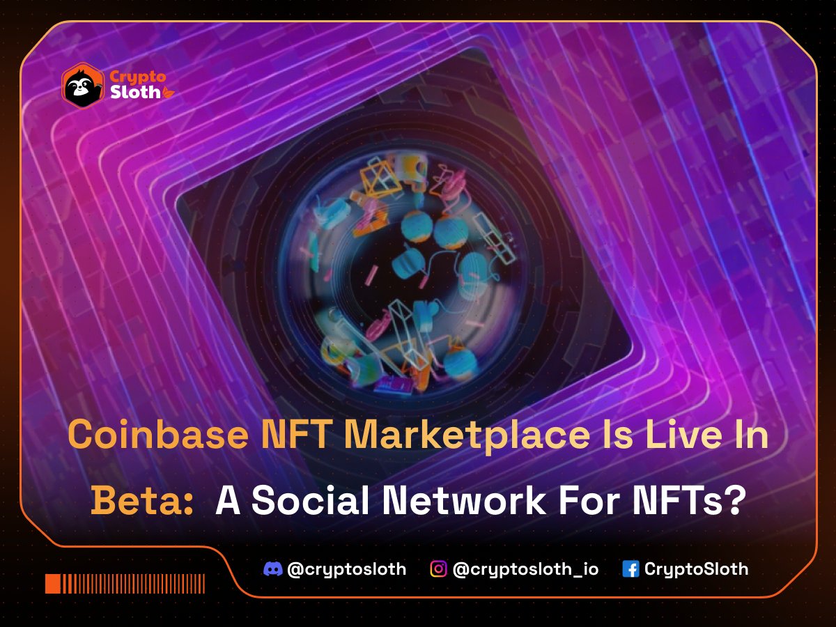 CryptoSloth_io's tweet photo. The awaited @Coinbase_NFT finally goes live in beta today and it looks like an Instagram for #NFTs. Can't wait for the final drop.
#NFT #NFTS #nftart #nftcommunity #nftartist #nftcollector #cryptosloth https://t.co/CKWKBxmBer