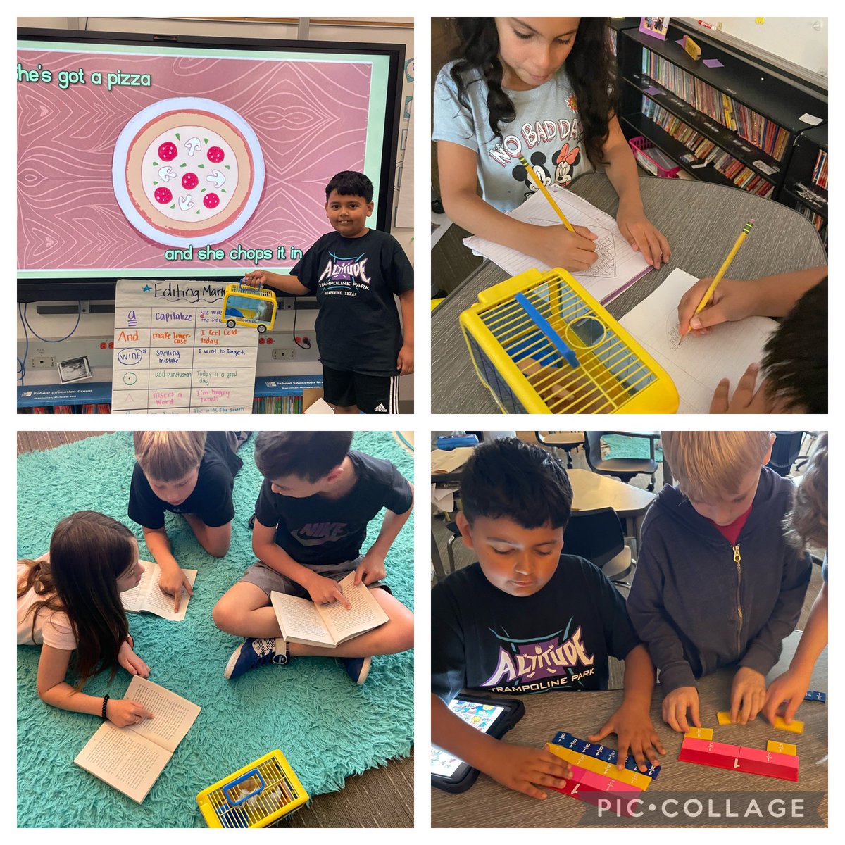 What a fun day for Hazel in 2nd grade! She helped our birthday boy explain a fraction problem, participated in hands on math, book club, and writing! #DESisBEST <a href="/DESDolphins/">DES Dolphins</a> #oneschoolonebook <a href="/DESReads_Young/">Rebecca Young</a>