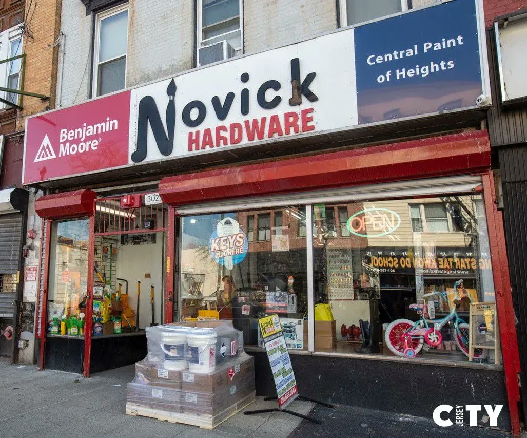 JerseyCity's tweet photo. Novick Hardware 302 Central Ave,. will celebrate its 100th year in business this Friday! With their upcoming centennial they deserve this #JCstorefront spotlight! Co-owners Mitzi & Bartolo Tejada, carry the tradition of quality service to #TheHeights. Here’s to another 100! 🛠🙌 https://t.co/peAee2NJJE