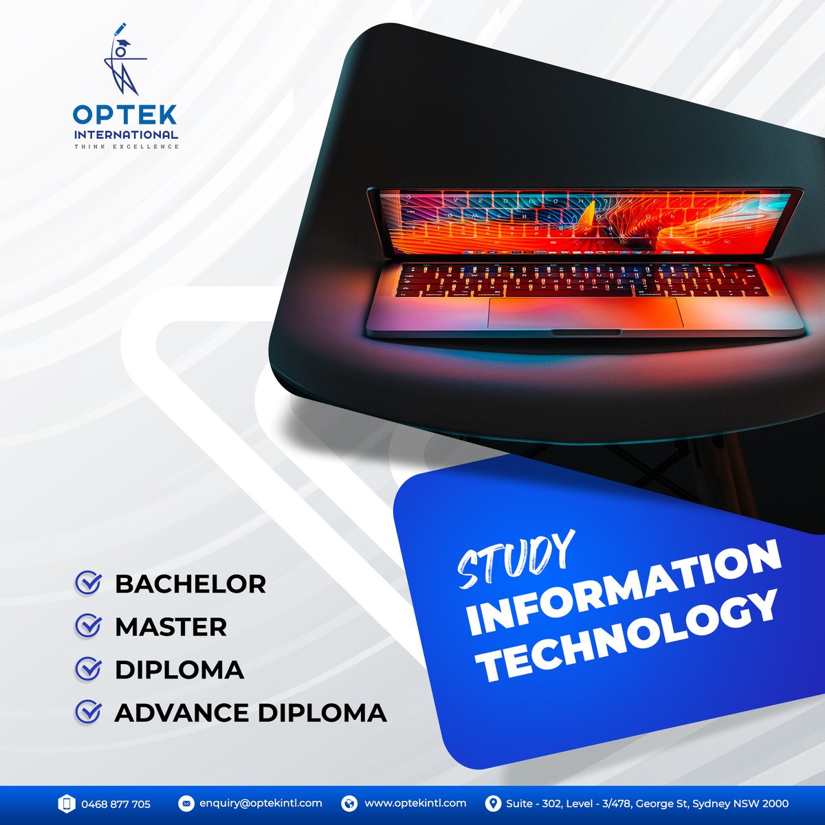 optekintl's tweet image. 👉𝗕𝗮𝗰𝗵𝗲𝗹𝗼𝗿 𝗶𝗻 𝗜𝗧
👉𝗠𝗮𝘀𝘁𝗲𝗿&apos;𝘀 𝗶𝗻 𝗜𝗧
👉𝗗𝗶𝗽𝗹𝗼𝗺𝗮 𝗶𝗻 𝗜𝗧
👉𝗔𝗱𝘃𝗮𝗻𝗰𝗲𝗱 𝗗𝗶𝗽𝗹𝗼𝗺𝗮 𝗶𝗻 𝗜𝗧

🤝 For Appointment -  lnkd.in/gSFE5Bde

#informationtechnology #informationtechnologycourse #EducationProvider #optek #optekinternational