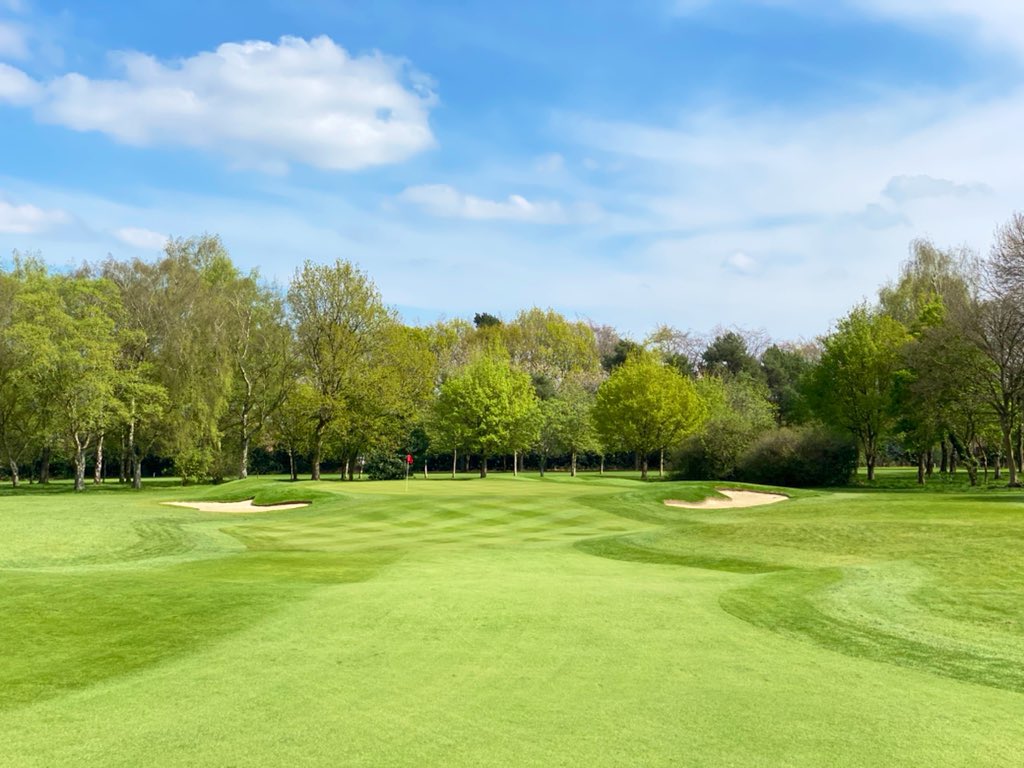 OltonGolfClub's tweet photo. Newly modelled bunkers on 1st hole @OltonGolfClub edged up and turf settling well. Fairway &amp; Tee scarification, overseed and some minor reshaping work on the cards next week ⛳️ #greenkeeping #greenkeeper #golf https://t.co/2L0B8DrFAX