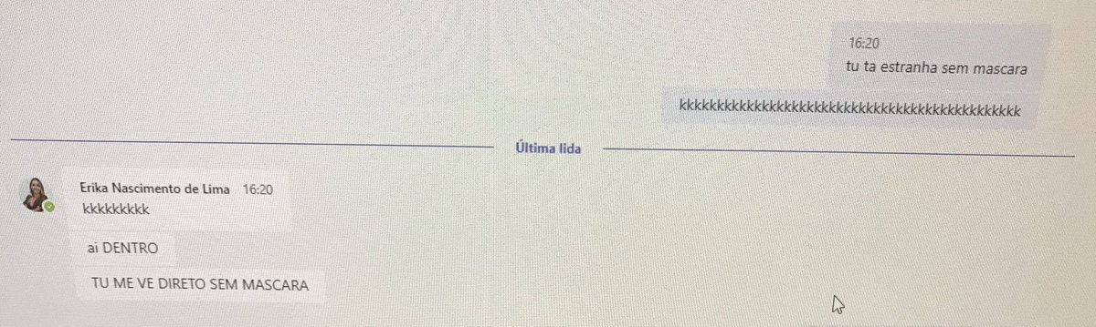 romaColiveira's tweet photo. Tu tá estranha sem máscara KKKKKKKKKKKKKKKKK @erikalimai https://t.co/xQNfAHvvkj