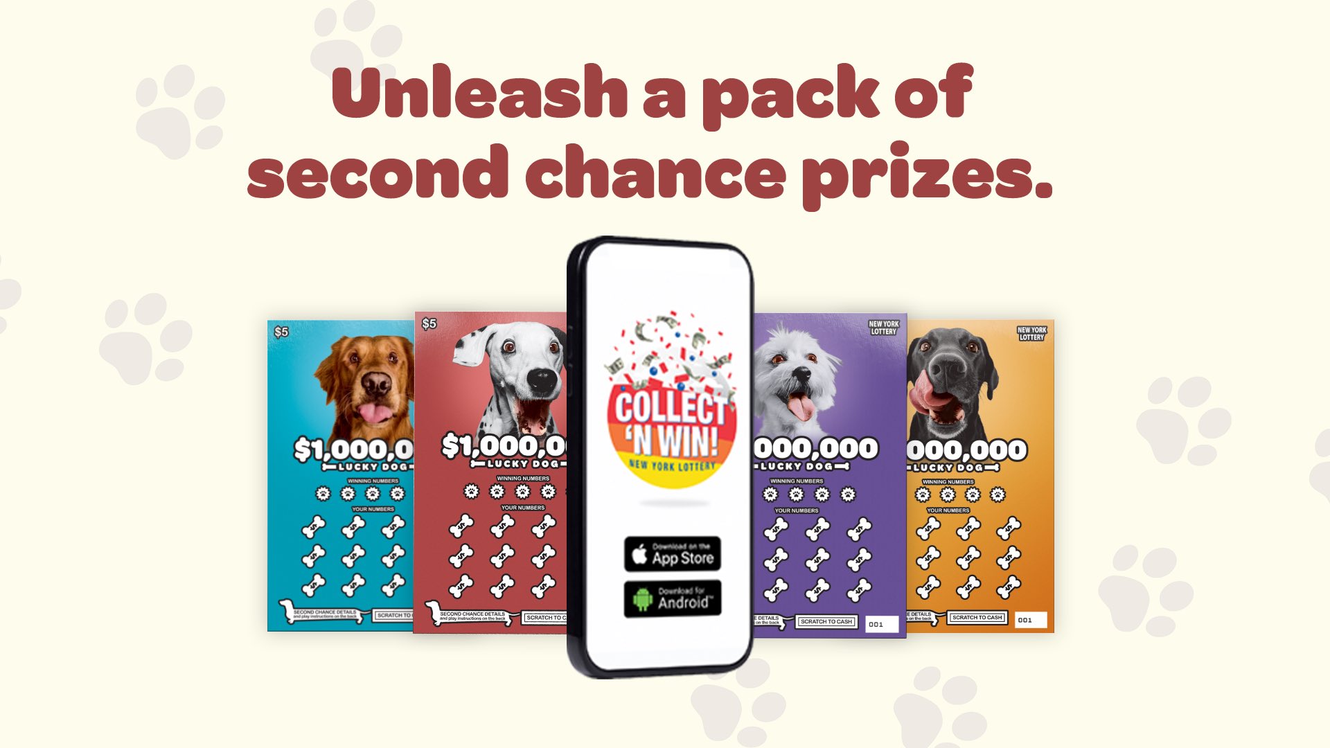 New York Lottery on Twitter "Unleash a pack of second chance prizes